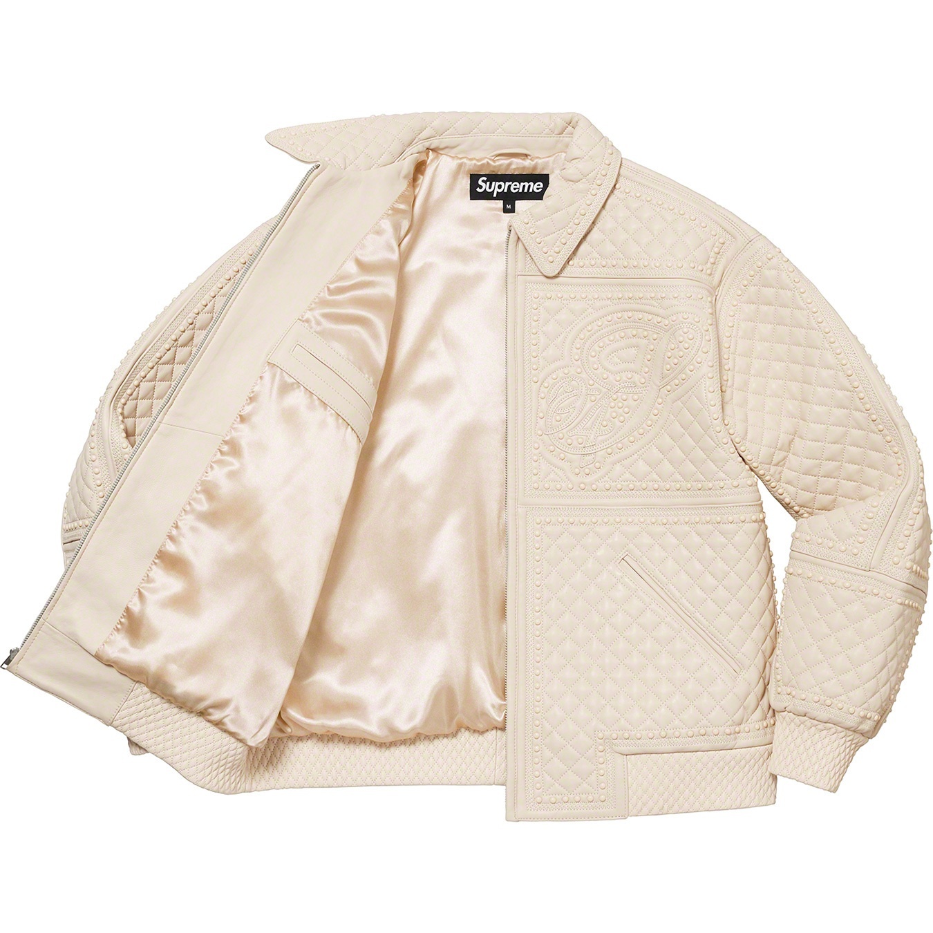 Studded Quilted Leather Jacket view 10